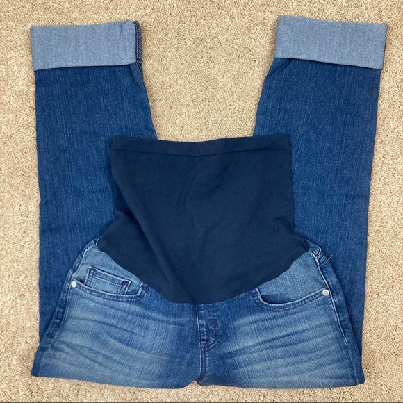 A Pea in the Pod Full Panel Cuffed Crop Jeans NWOT - Picture 11 of 14